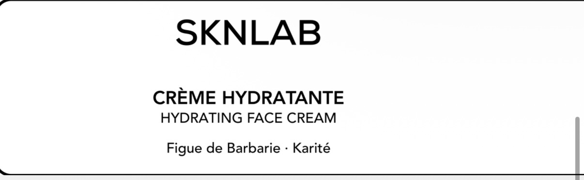 SKNLAB crème de visage hydratante